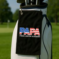 PAPA MAN MYTH LEGEND Dad Father Funny Fathers Day Golf Towel
