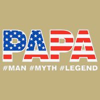 PAPA MAN MYTH LEGEND Dad Father Funny Fathers Day Cooling Performance Crew T-Shirt