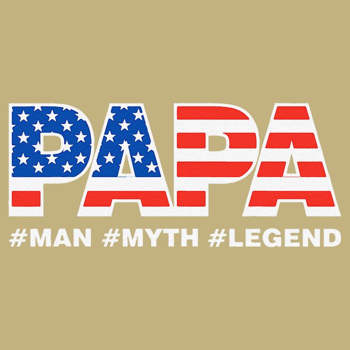 PAPA MAN MYTH LEGEND Dad Father Funny Fathers Day Cooling Performance Crew T-Shirt