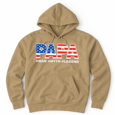 PAPA MAN MYTH LEGEND Dad Father Funny Fathers Day Hoodie