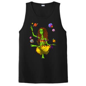 Psychedelic Magic Mushroom Alien Yoga Meditation Spiritual Cool Gift PosiCharge Competitor Tank