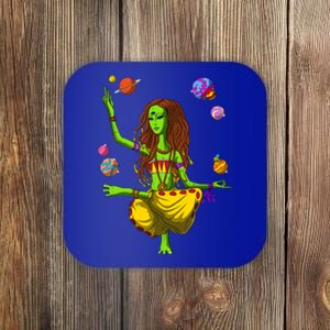 Psychedelic Magic Mushroom Alien Yoga Meditation Spiritual Cool Gift Coaster