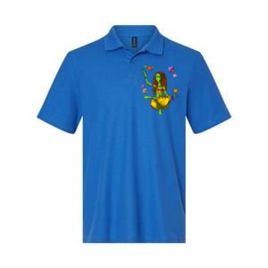 Psychedelic Magic Mushroom Alien Yoga Meditation Spiritual Cool Gift Softstyle Adult Sport Polo