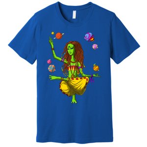 Psychedelic Magic Mushroom Alien Yoga Meditation Spiritual Cool Gift Premium T-Shirt