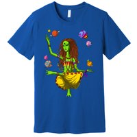 Psychedelic Magic Mushroom Alien Yoga Meditation Spiritual Cool Gift Premium T-Shirt