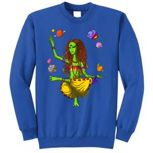 Psychedelic Magic Mushroom Alien Yoga Meditation Spiritual Cool Gift Tall Sweatshirt