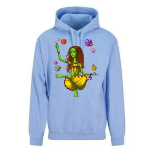 Psychedelic Magic Mushroom Alien Yoga Meditation Spiritual Cool Gift Unisex Surf Hoodie