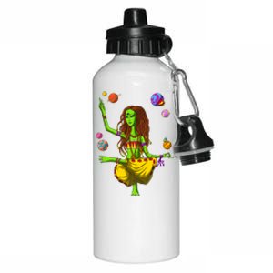 Psychedelic Magic Mushroom Alien Yoga Meditation Spiritual Cool Gift Aluminum Water Bottle