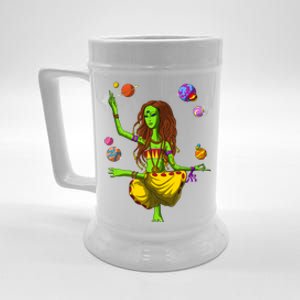 Psychedelic Magic Mushroom Alien Yoga Meditation Spiritual Cool Gift Beer Stein