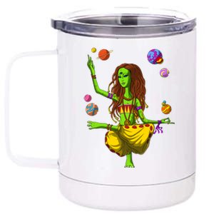 Psychedelic Magic Mushroom Alien Yoga Meditation Spiritual Cool Gift 12 oz Stainless Steel Tumbler Cup