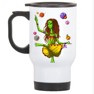 Psychedelic Magic Mushroom Alien Yoga Meditation Spiritual Cool Gift Stainless Steel Travel Mug