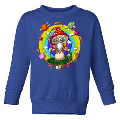 Psychedelic Magic Mushroom Buddha Yoga Meditation Spiritual Gift Toddler Sweatshirt