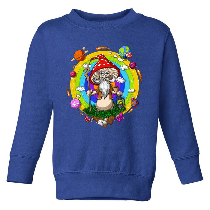 Psychedelic Magic Mushroom Buddha Yoga Meditation Spiritual Gift Toddler Sweatshirt