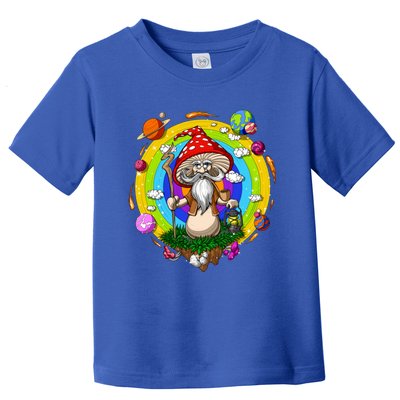 Psychedelic Magic Mushroom Buddha Yoga Meditation Spiritual Gift Toddler T-Shirt