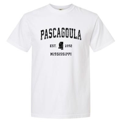 Pascagoula Mississippi Ms Vintage Established Athletic Sports Design Garment-Dyed Heavyweight T-Shirt