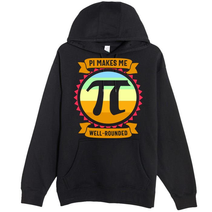 Pie Makes Me Well Rounded Pie Day 3.14 Premium Pullover Hoodie