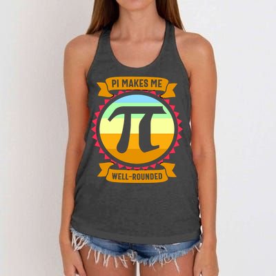 Pie Makes Me Well Rounded Pie Day 3.14 Women's Knotted Racerback Tank