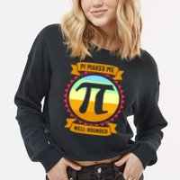 Pie Makes Me Well Rounded Pie Day 3.14 Cropped Pullover Crew