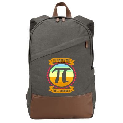 Pie Makes Me Well Rounded Pie Day 3.14 Cotton Canvas Backpack