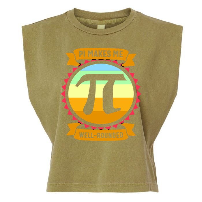Pie Makes Me Well Rounded Pie Day 3.14 Garment-Dyed Women's Muscle Tee