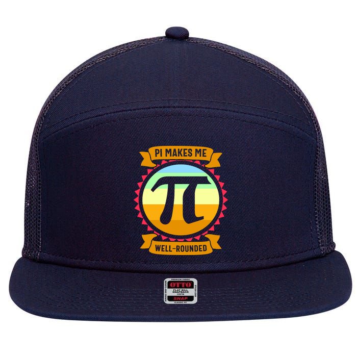 Pie Makes Me Well Rounded Pie Day 3.14 7 Panel Mesh Trucker Snapback Hat