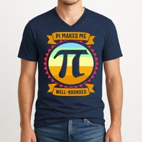 Pie Makes Me Well Rounded Pie Day 3.14 V-Neck T-Shirt
