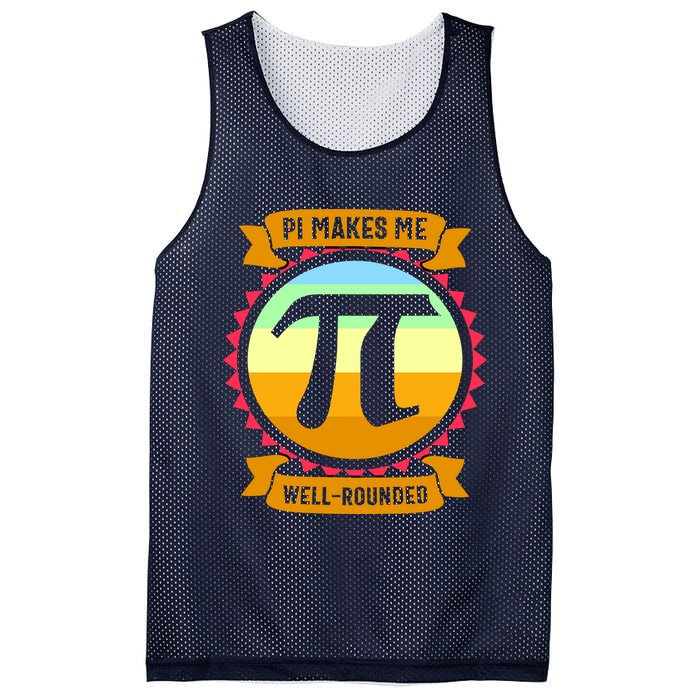 Pie Makes Me Well Rounded Pie Day 3.14 Mesh Reversible Basketball Jersey Tank