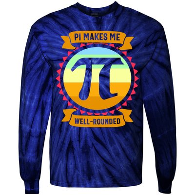 Pie Makes Me Well Rounded Pie Day 3.14 Tie-Dye Long Sleeve Shirt