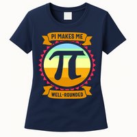 Pie Makes Me Well Rounded Pie Day 3.14 Womens T-Shirt