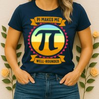 Pie Makes Me Well Rounded Pie Day 3.14 Womens T-Shirt
