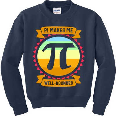 Pie Makes Me Well Rounded Pie Day 3.14 Kids Sweatshirt
