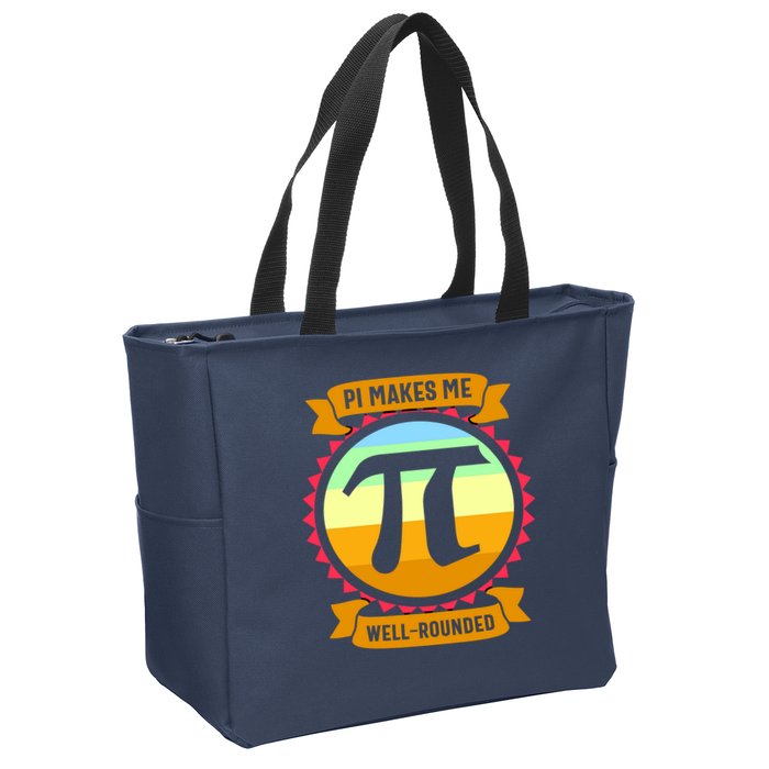 Pie Makes Me Well Rounded Pie Day 3.14 Zip Tote Bag