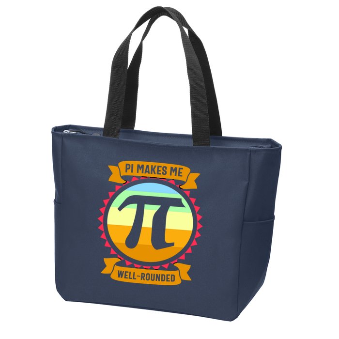 Pie Makes Me Well Rounded Pie Day 3.14 Zip Tote Bag