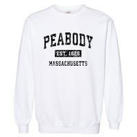 Peabody Massachusetts Ma Vintage Established Sports Design Garment-Dyed Sweatshirt