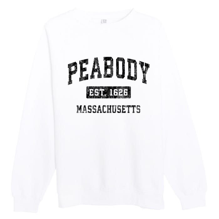 Peabody Massachusetts Ma Vintage Established Sports Design Premium Crewneck Sweatshirt