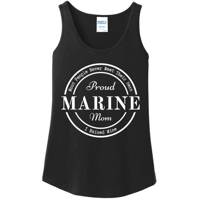 Proud Marine Mom Great Gift Ladies Essential Tank