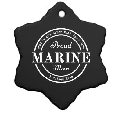 Proud Marine Mom Great Gift Ceramic Star Ornament