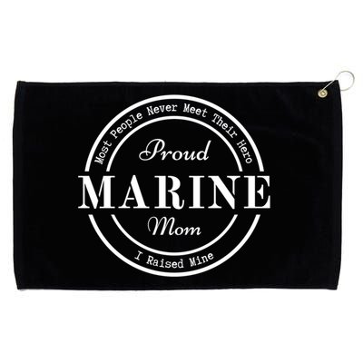 Proud Marine Mom Great Gift Grommeted Golf Towel