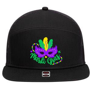 Princess Masquerade Mask Mardi Gras Cute Gift 7 Panel Mesh Trucker Snapback Hat