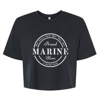 Proud Marine Mom Bella+Canvas Jersey Crop Tee