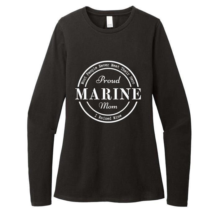 Proud Marine Mom Womens CVC Long Sleeve Shirt