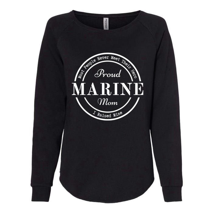 Proud Marine Mom Womens California Wash Sweatshirt