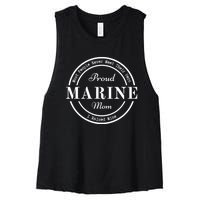 Proud Marine Mom Women's Racerback Cropped Tank