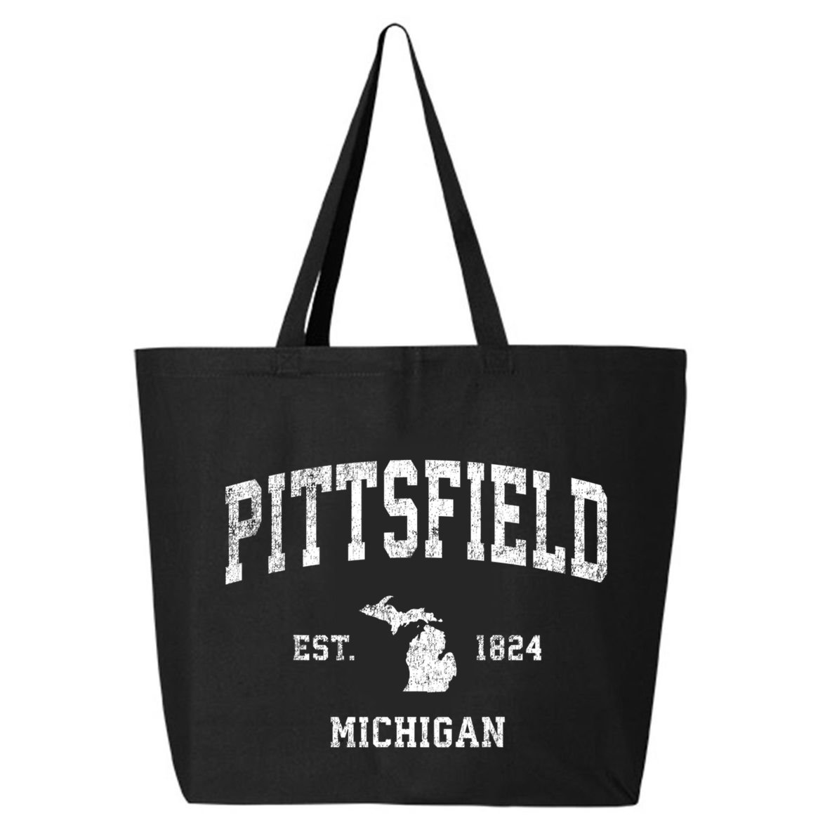Pittsfield Michigan Mi Vintage Established Athletic Sports Design 25L Jumbo Tote