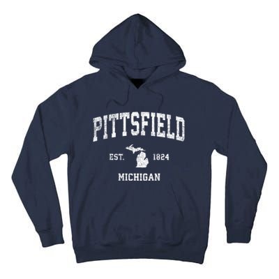 Pittsfield Michigan Mi Vintage Established Athletic Sports Design Tall Hoodie