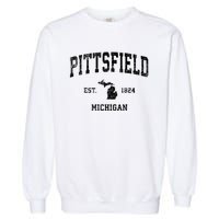 Pittsfield Michigan Mi Vintage Established Athletic Sports Design Garment-Dyed Sweatshirt