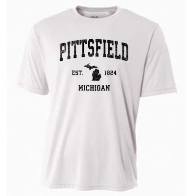 Pittsfield Michigan Mi Vintage Established Athletic Sports Design Cooling Performance Crew T-Shirt