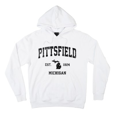 Pittsfield Michigan Mi Vintage Established Athletic Sports Design Hoodie