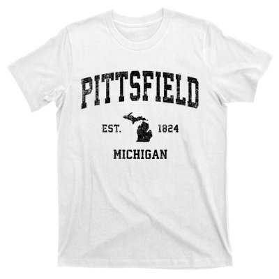 Pittsfield Michigan Mi Vintage Established Athletic Sports Design T-Shirt