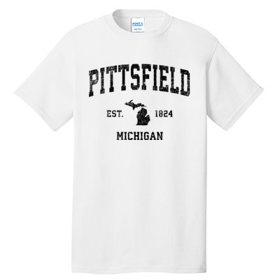 Pittsfield Michigan Mi Vintage Established Athletic Sports Design Tall T-Shirt